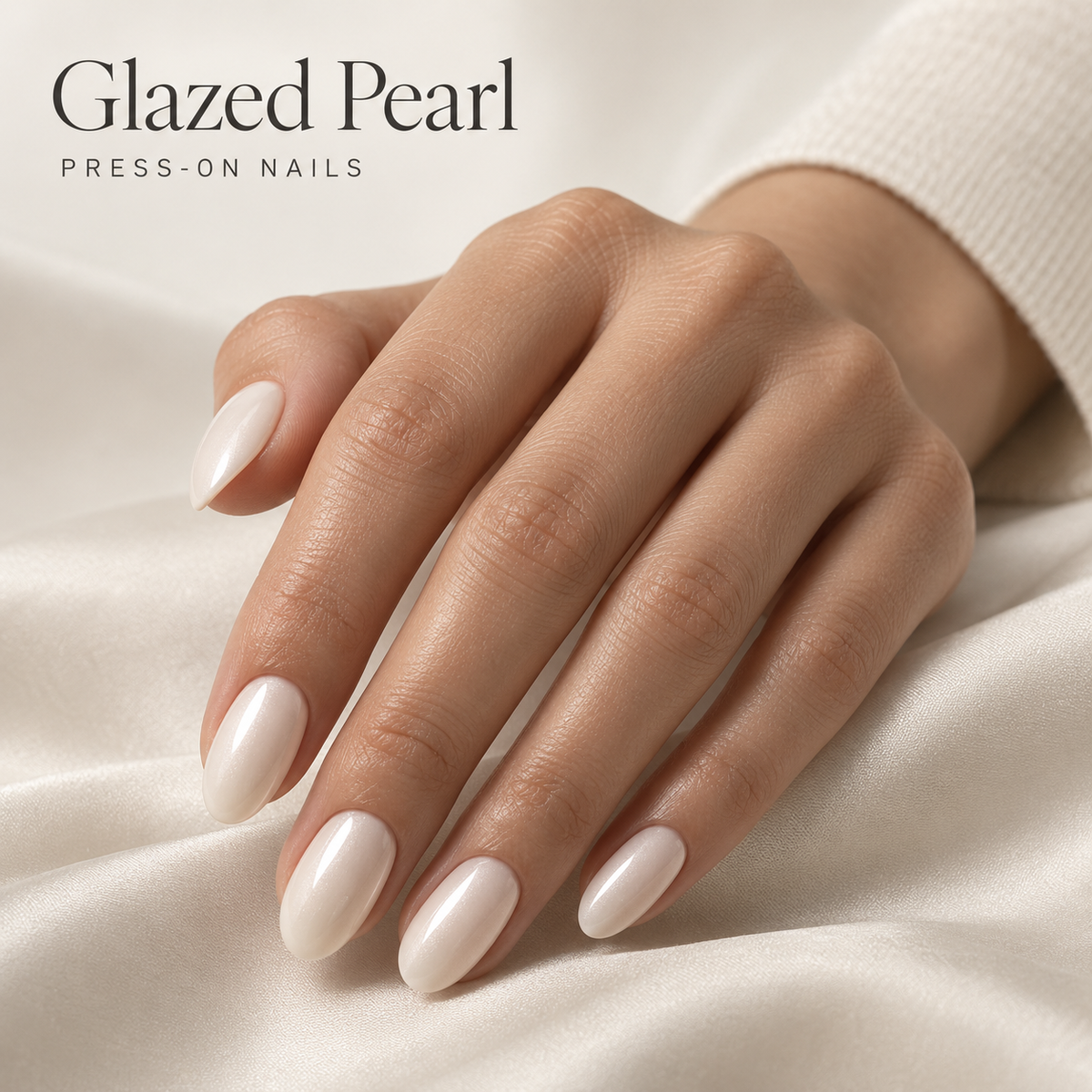 Glazed Pearl Press On Nails